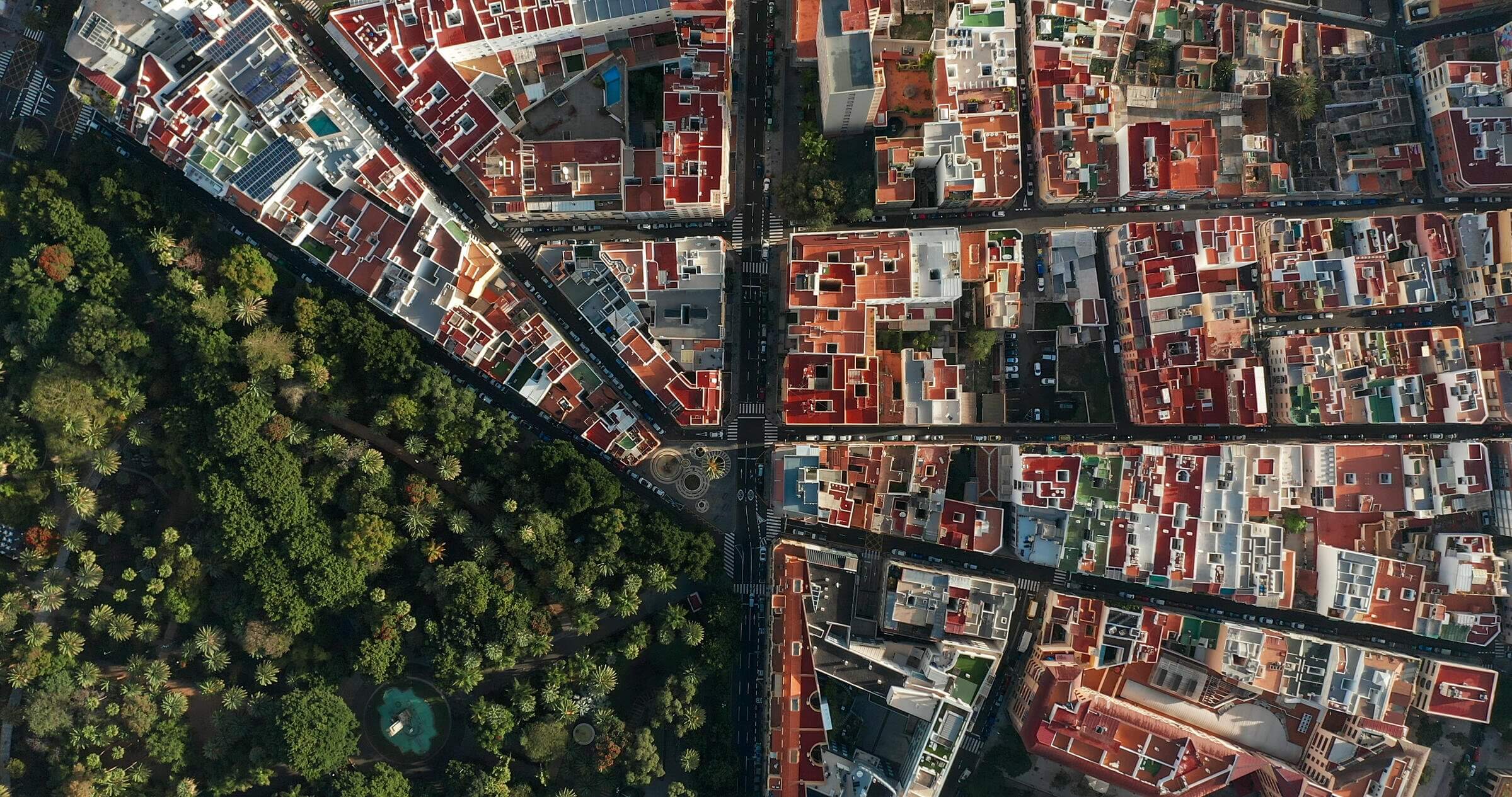 DANIEL TIGGES ARCHITEKT - Sustainability Ortofoto Wald Stadt shutterstock 1657918570